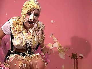 Jacky Joy gets splattered in pies
